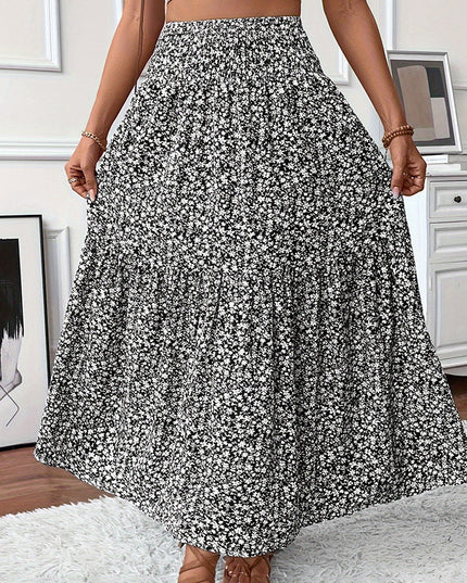 Women's Boho Floral Maxi Skirt Skirts