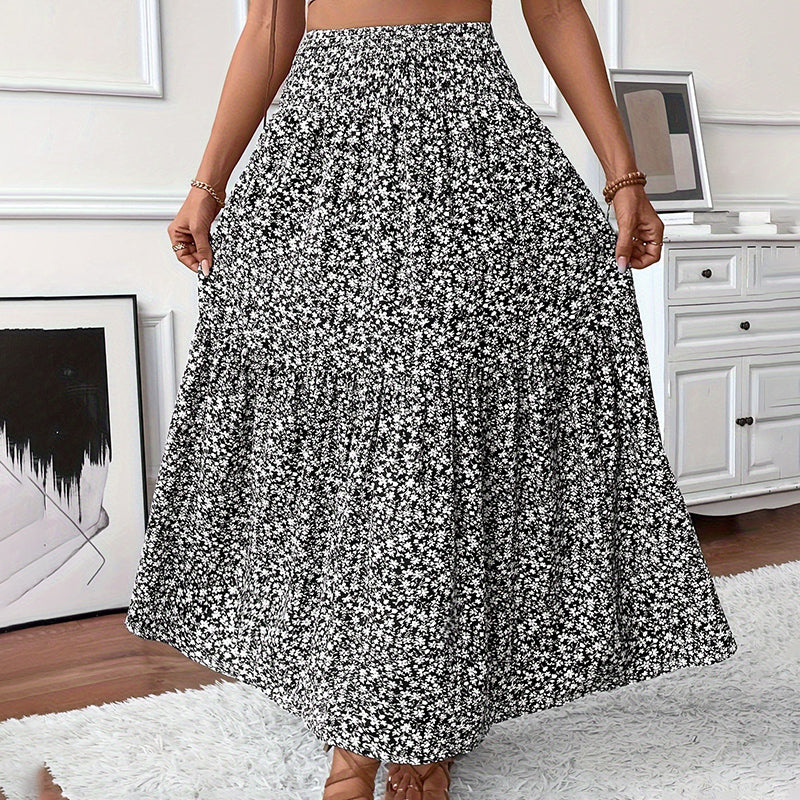 Women's Boho Floral Maxi Skirt Skirts