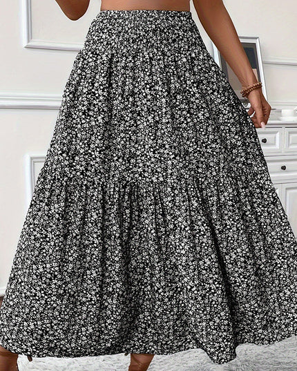 Women's Boho Floral Maxi Skirt Skirts