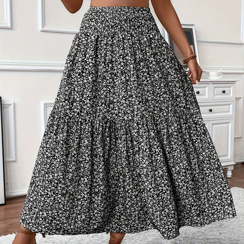Women's Boho Floral Maxi Skirt Skirts