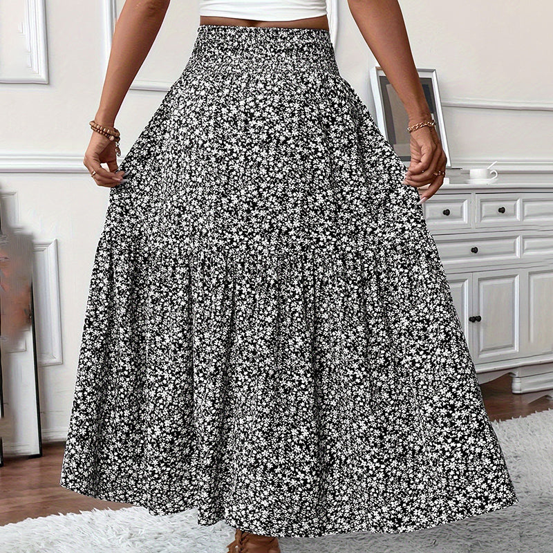 Women's Boho Floral Maxi Skirt Skirts