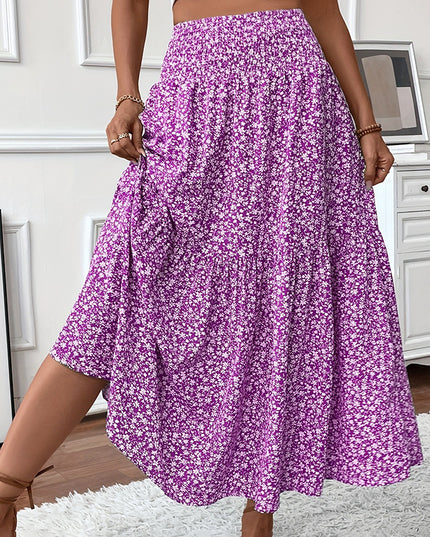 Women's Boho Floral Maxi Skirt Skirts