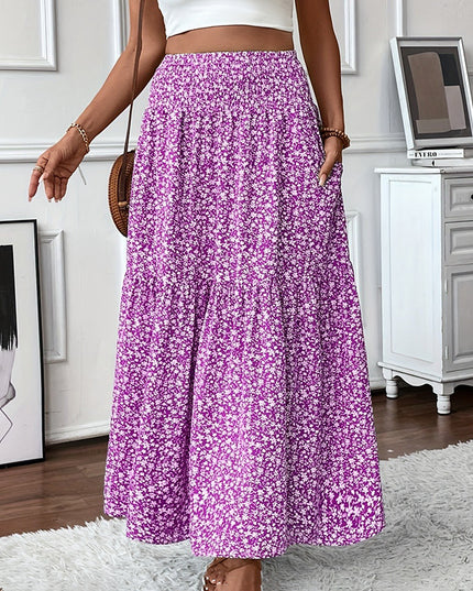 Women's Boho Floral Maxi Skirt Skirts