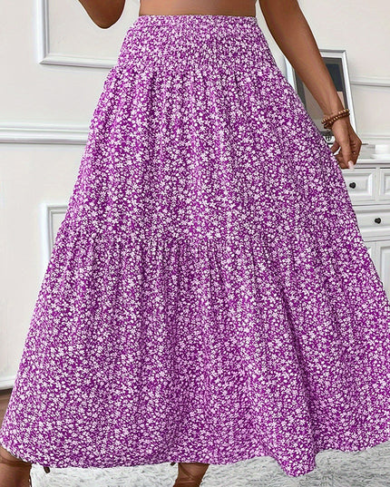 Women's Boho Floral Maxi Skirt Skirts