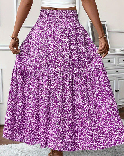 Women's Boho Floral Maxi Skirt Skirts