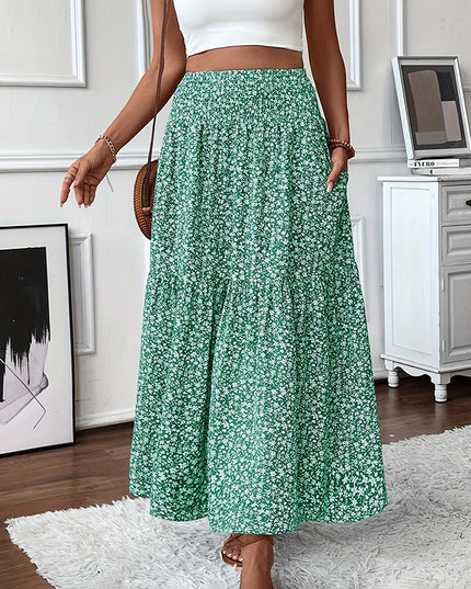 Women's Boho Floral Maxi Skirt Skirts