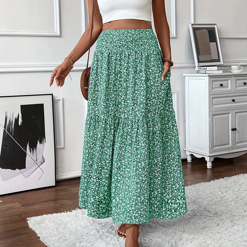 Women's Boho Floral Maxi Skirt Skirts