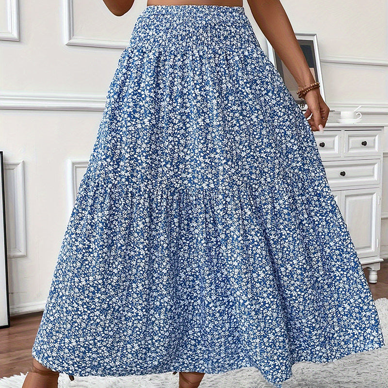 Women's Boho Floral Maxi Skirt Skirts