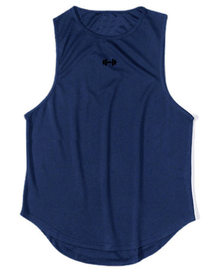 Men's Quick-Dry Sleeveless Fitness Vest Dark Blue T-Shirts