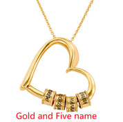 Custom Heart Name Necklace Gold 1PC Necklace