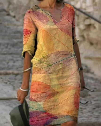 Flora™ - Charming floral linen dress for women 11 Dress