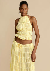 Backless Long Dress Yellow top