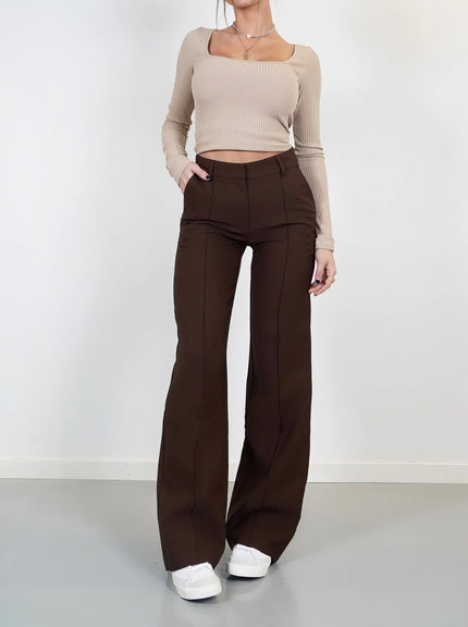 EVA | WIDE TROUSERS Brown