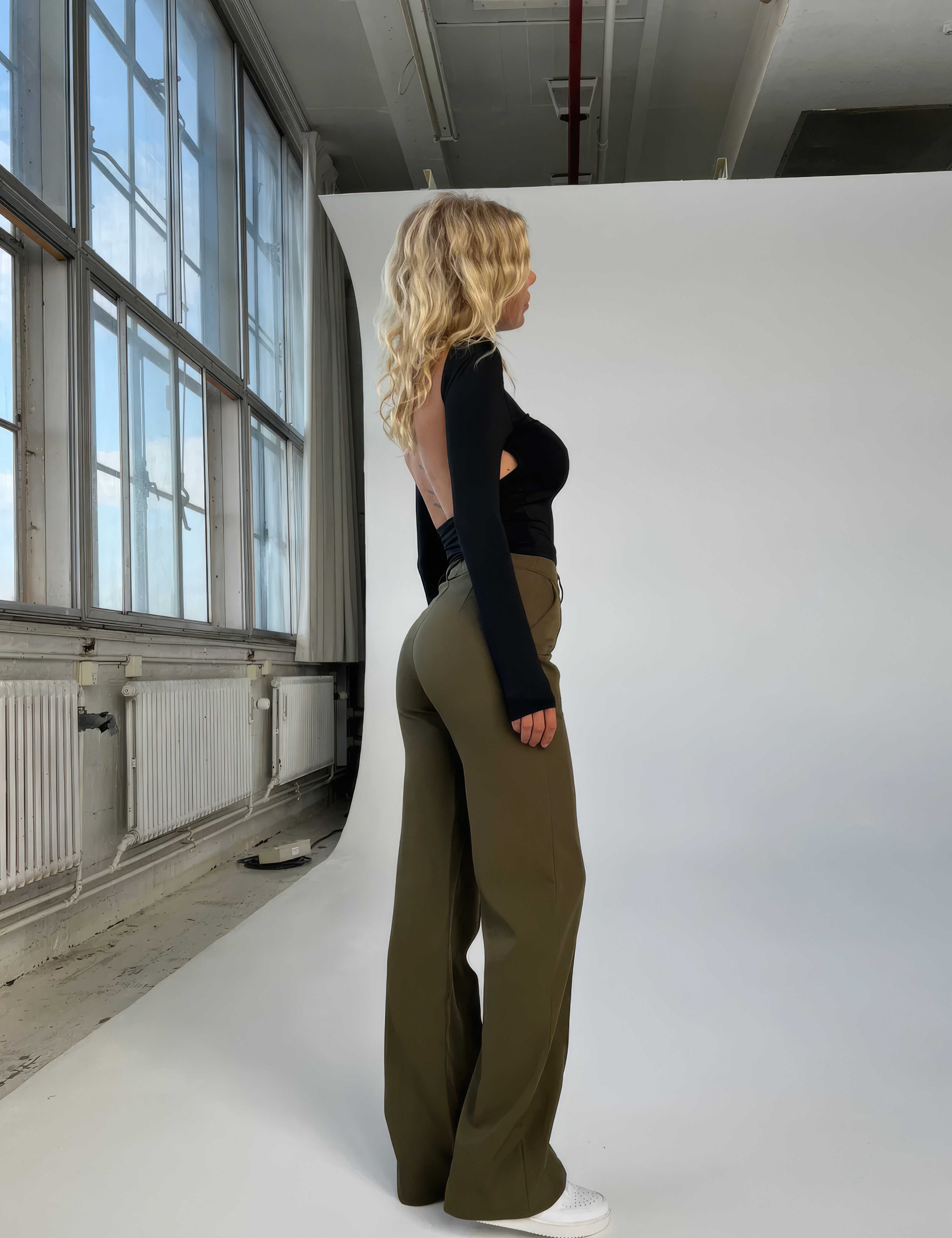 EVA | WIDE TROUSERS Green