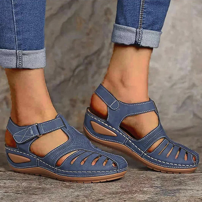 Woman Summer Vintage Orthopedic PU Leather Sandals Shoes & Sandals