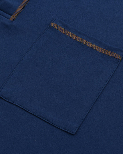 100% Cotton Colorblock Henley T-Shirt for Stylish Men T-Shirts
