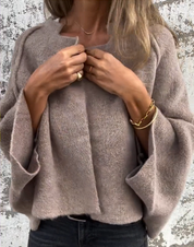 Tessa Luxe Knit Cocoon - Cozy Elegance Beige Coats