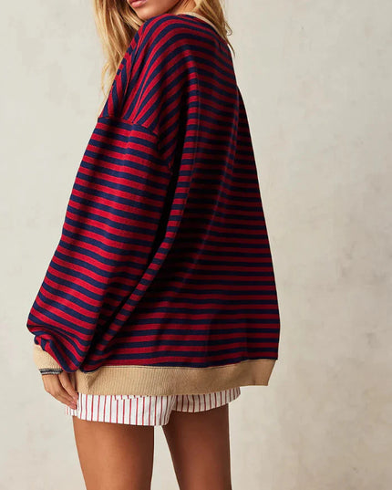 Amaya™ | Oversized Stripes Sweater Sweater