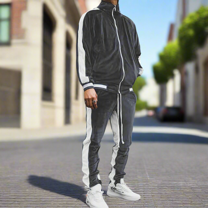 Xavier | Classic tracksuit for men Grey Two Piece Outfits