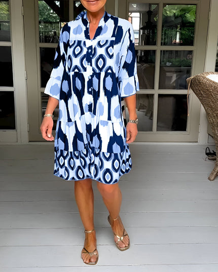 Lavira - Elegant Midi Dress Blue