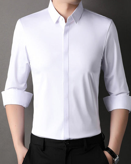 Edward | Premium Stretch-Fit Shirt White Men Shirts