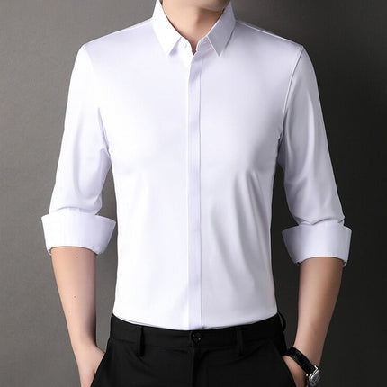 Edward | Premium Stretch-Fit Shirt White Men Shirts