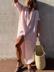 Concept Simple Maxi Shirt Dress Dresses