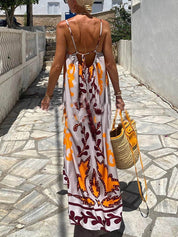 Loose Ethnic Printed Cami Maxi Dress Dresses