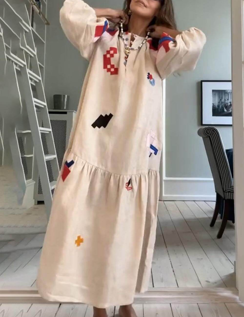 Unique Ethnic Printed Lightweight Maxi Dress Dresses