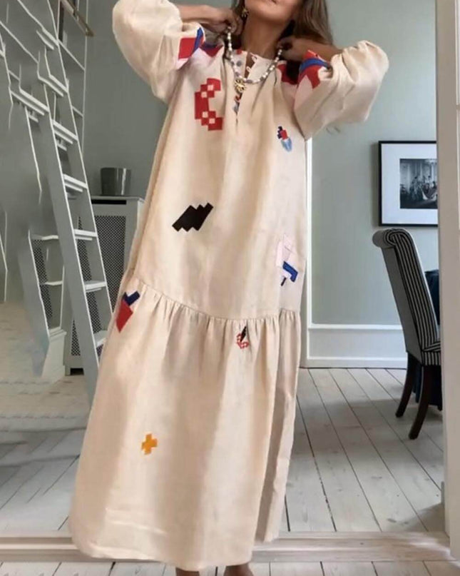 Unique Ethnic Printed Lightweight Maxi Dress Dresses