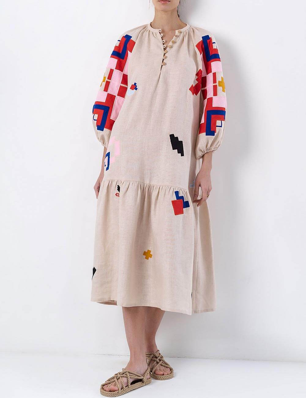 Unique Ethnic Printed Lightweight Maxi Dress Dresses