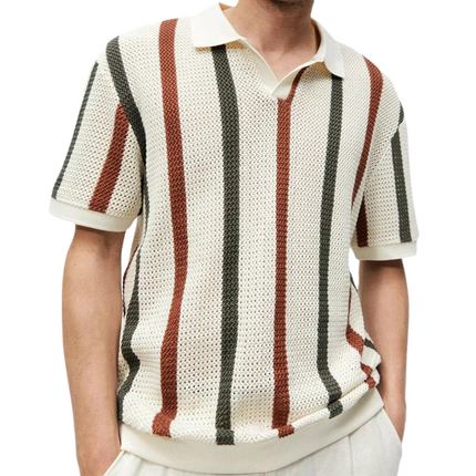 Men's Performance Golf Polo Shirt Khaki Shirts