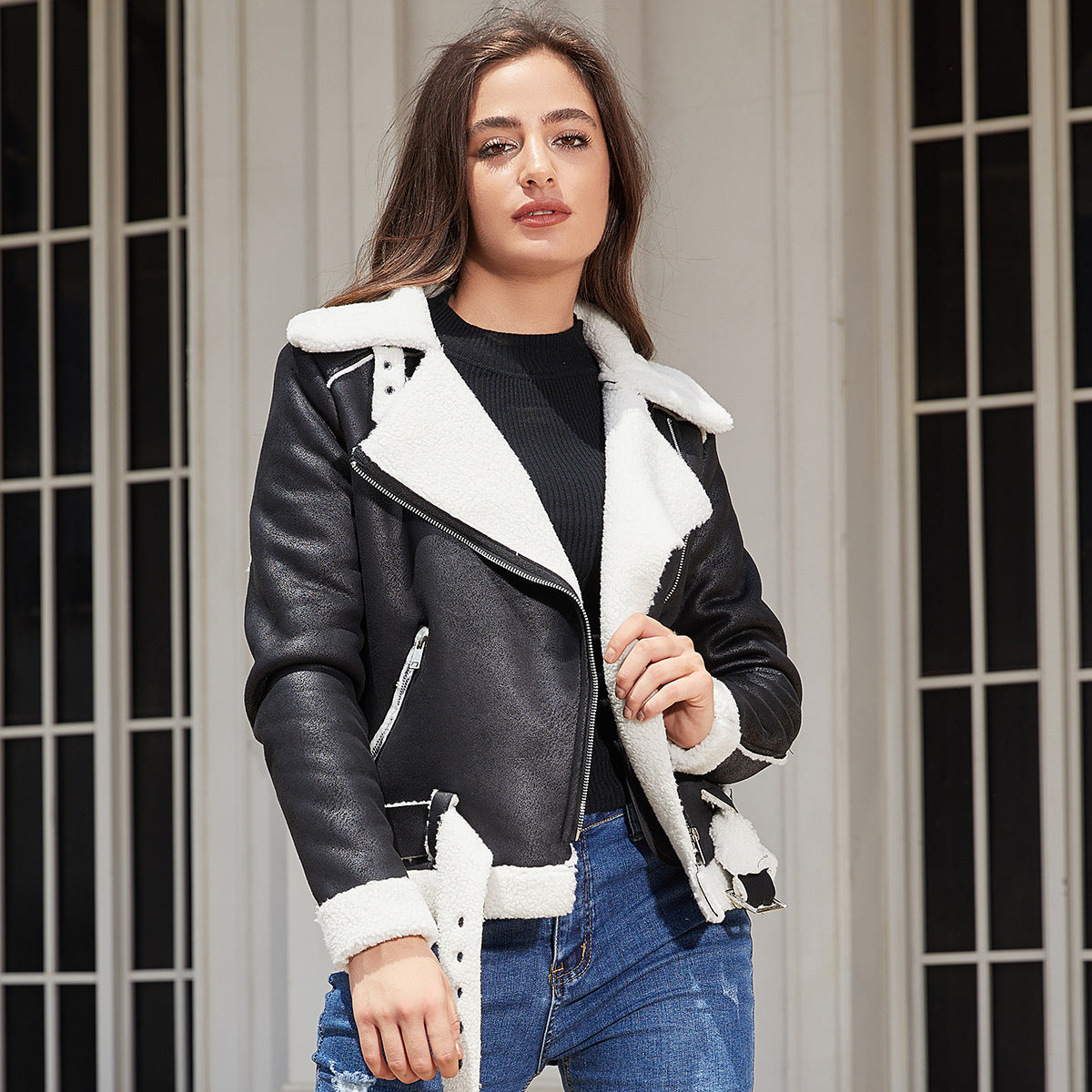 Faux Suede Winter Jacket Jackets