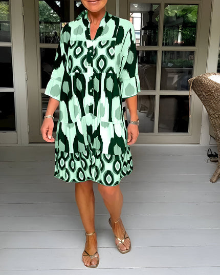 Lavira - Elegant Midi Dress Green