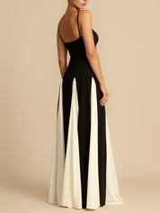 Elegance Panelled Tulle A-line Slip Maxi Dress Dresses