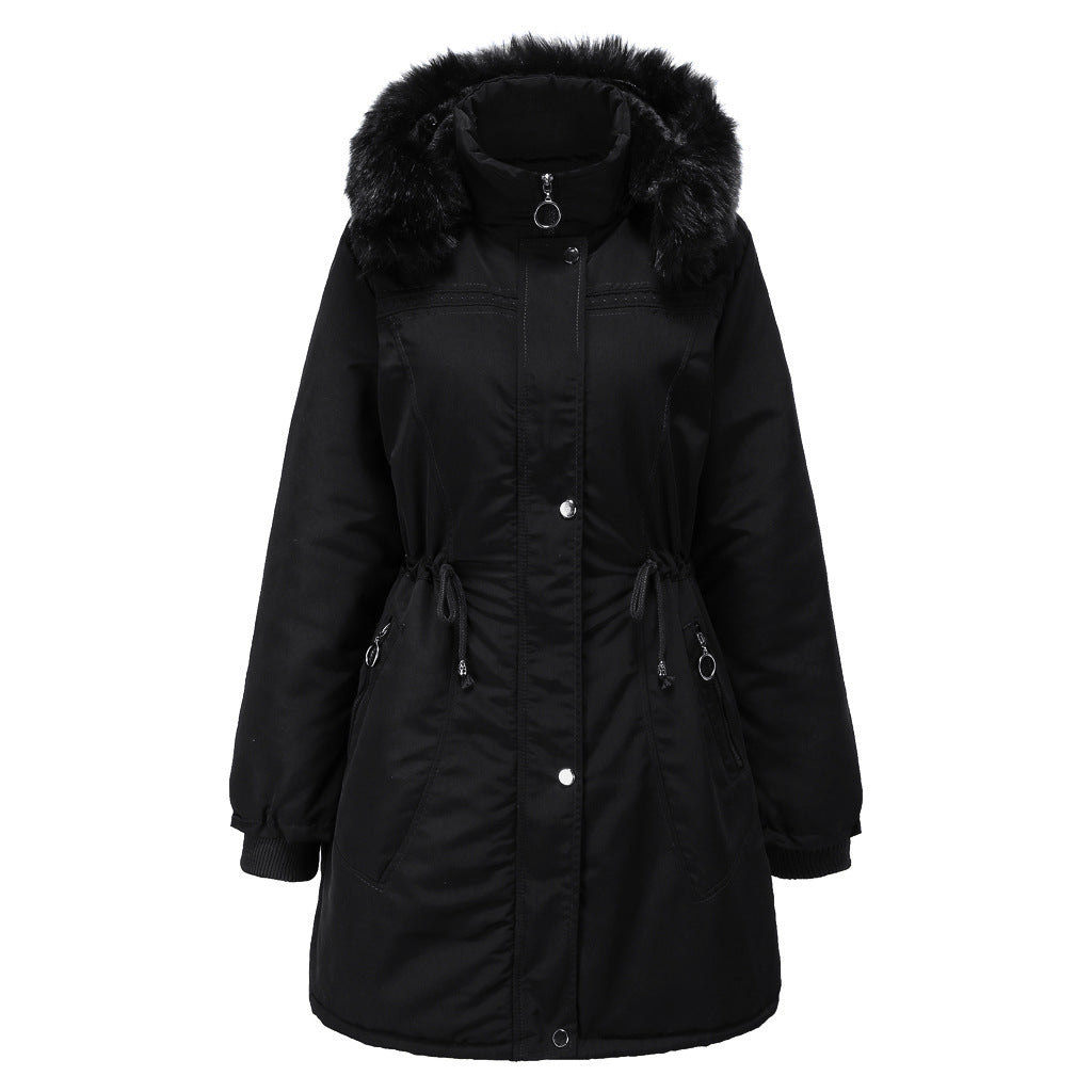 Hooded Fleece Coat Black