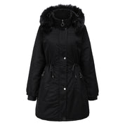 Hooded Fleece Coat Black