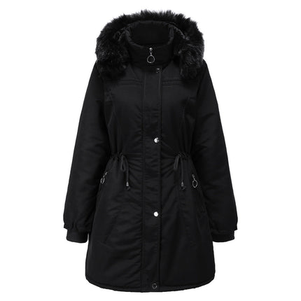 Hooded Fleece Coat Black