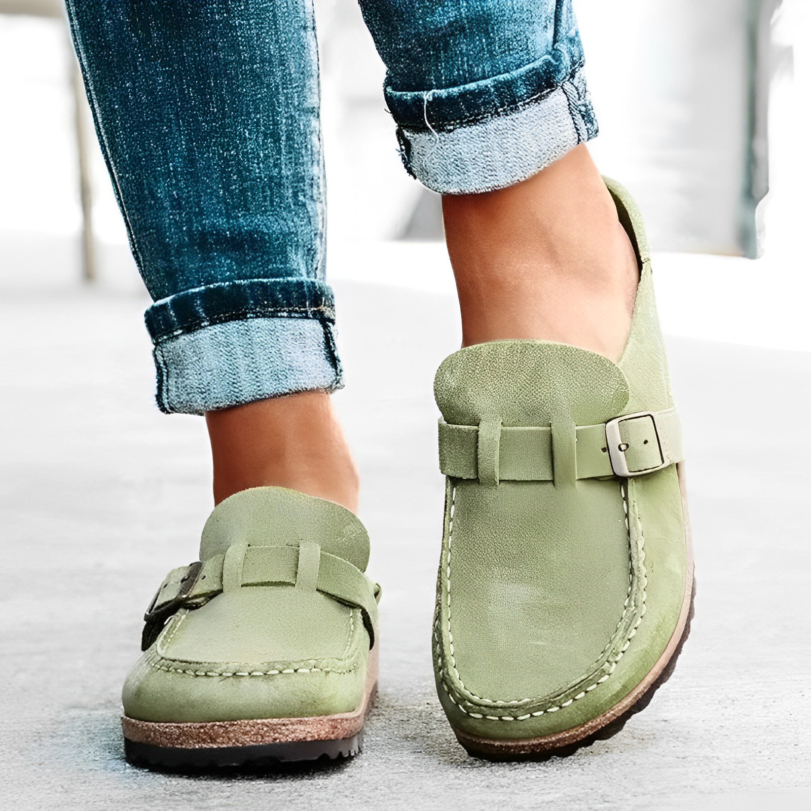 Ella | Vintage Sandal Light Green