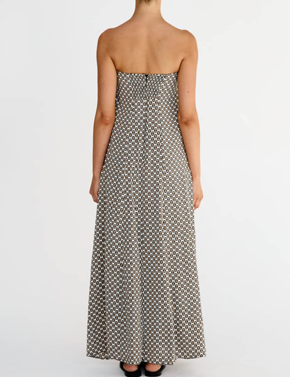 Bohemian Diamond Print Maxi Dress Dresses