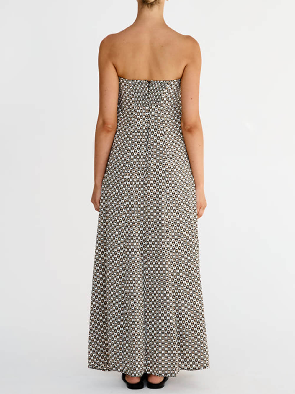 Bohemian Diamond Print Maxi Dress Dresses