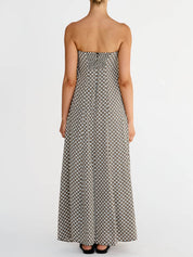 Bohemian Diamond Print Maxi Dress Dresses