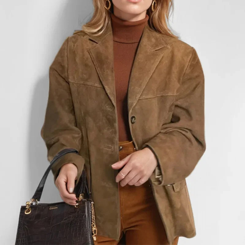 Women Vintage Suede Jackets Jacket