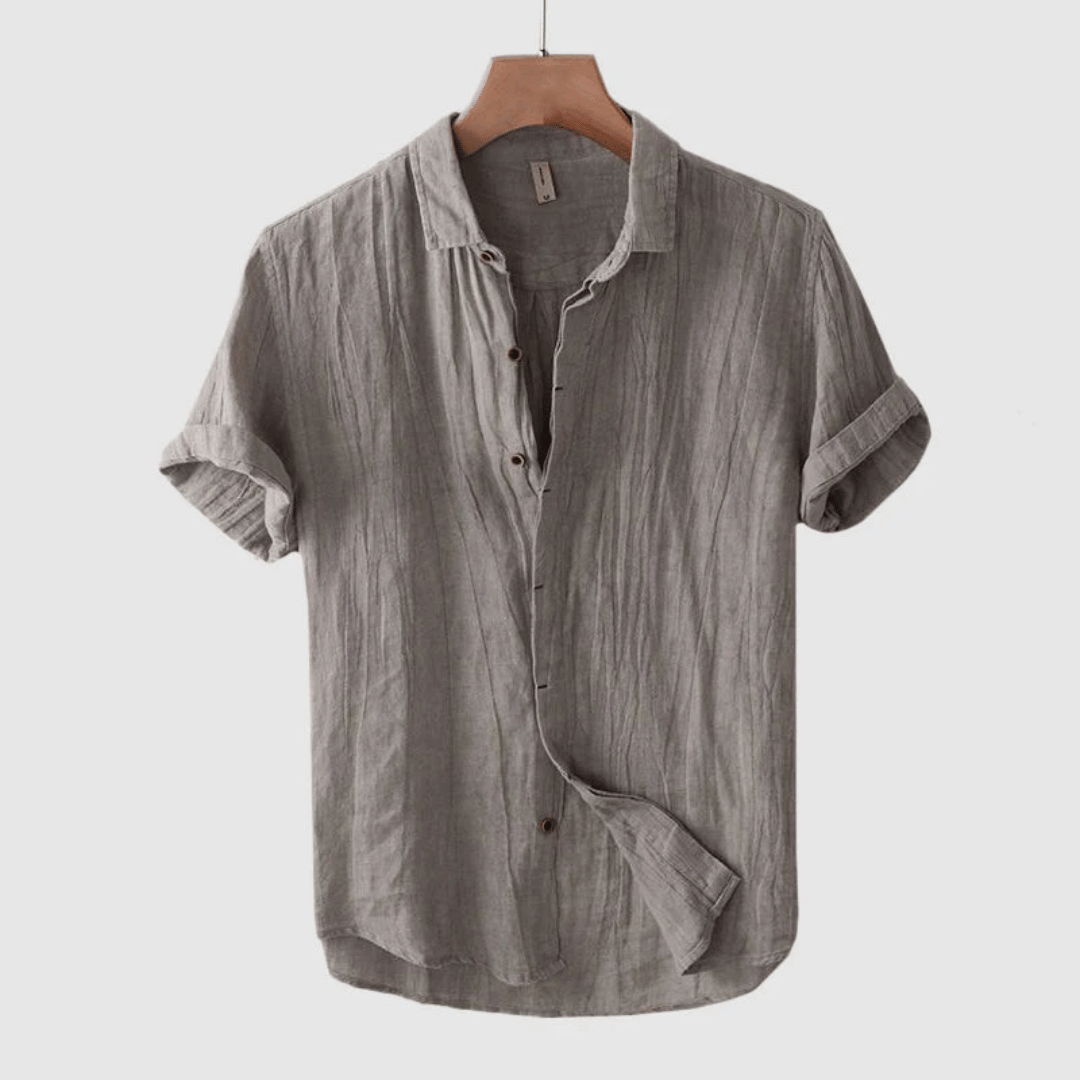 Men's Classic Linen Shirt – Breathable, Lightweight & Stylish Grey Shirts