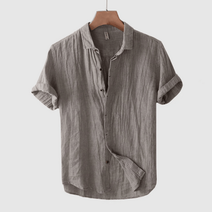 Men's Classic Linen Shirt – Breathable, Lightweight & Stylish Grey Shirts