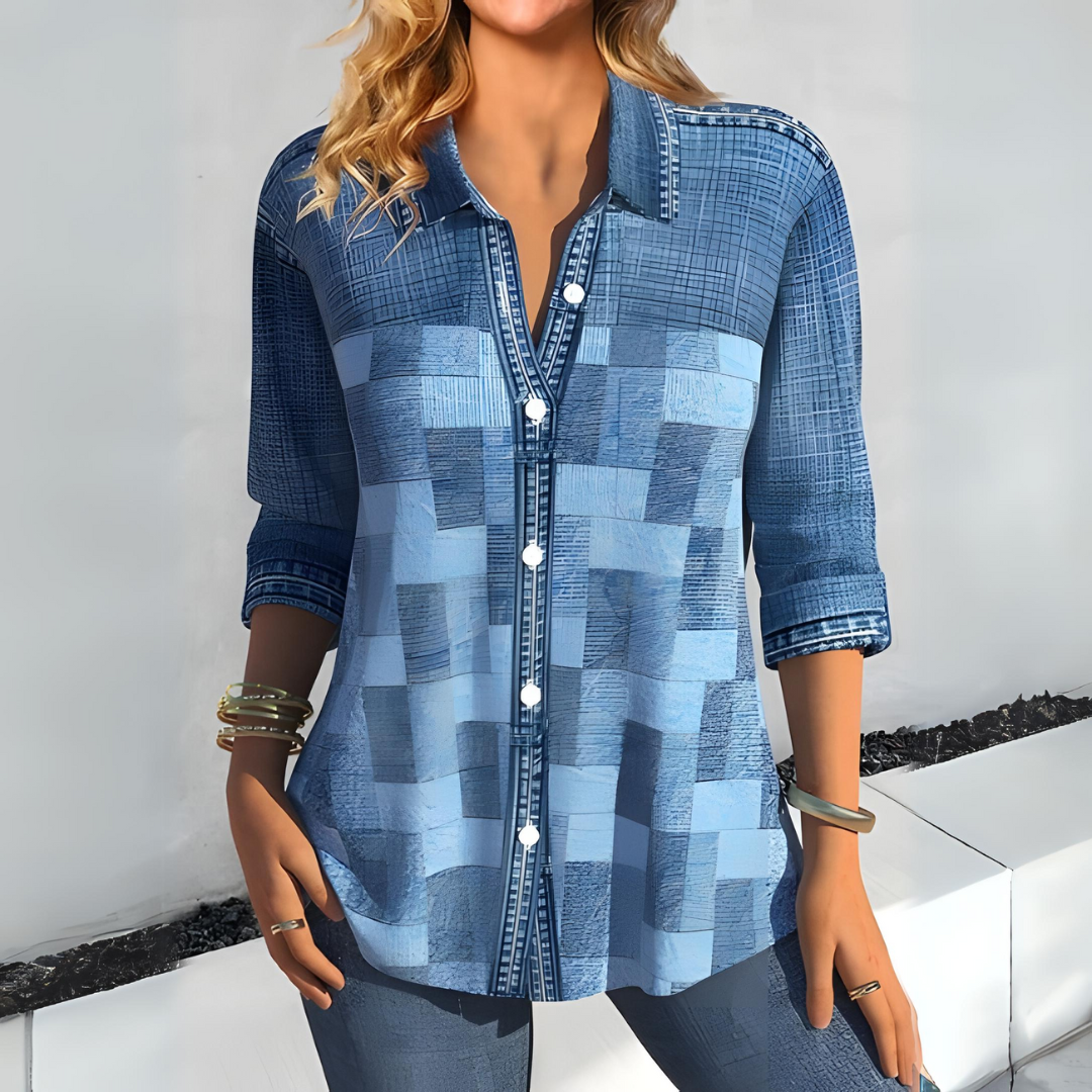 Aurora | Casual Checked Blouse - OKOHOKO™ FASHION