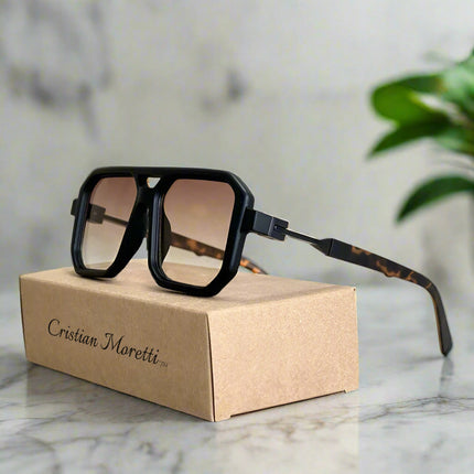 Chicago Sunglasses – Bold & Lightweight UV400 Unisex Eyewear Tea Sunglasses