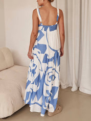 Enchanting Geometric Print Maxi Dress Dresses