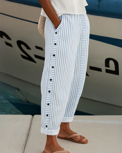 Emery | Chic Stylish Pants Blue Trousers
