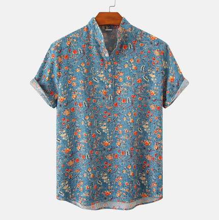 Men's Casual Shirt with Unique Design Blue Shirts